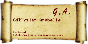 Gürtler Arabella névjegykártya